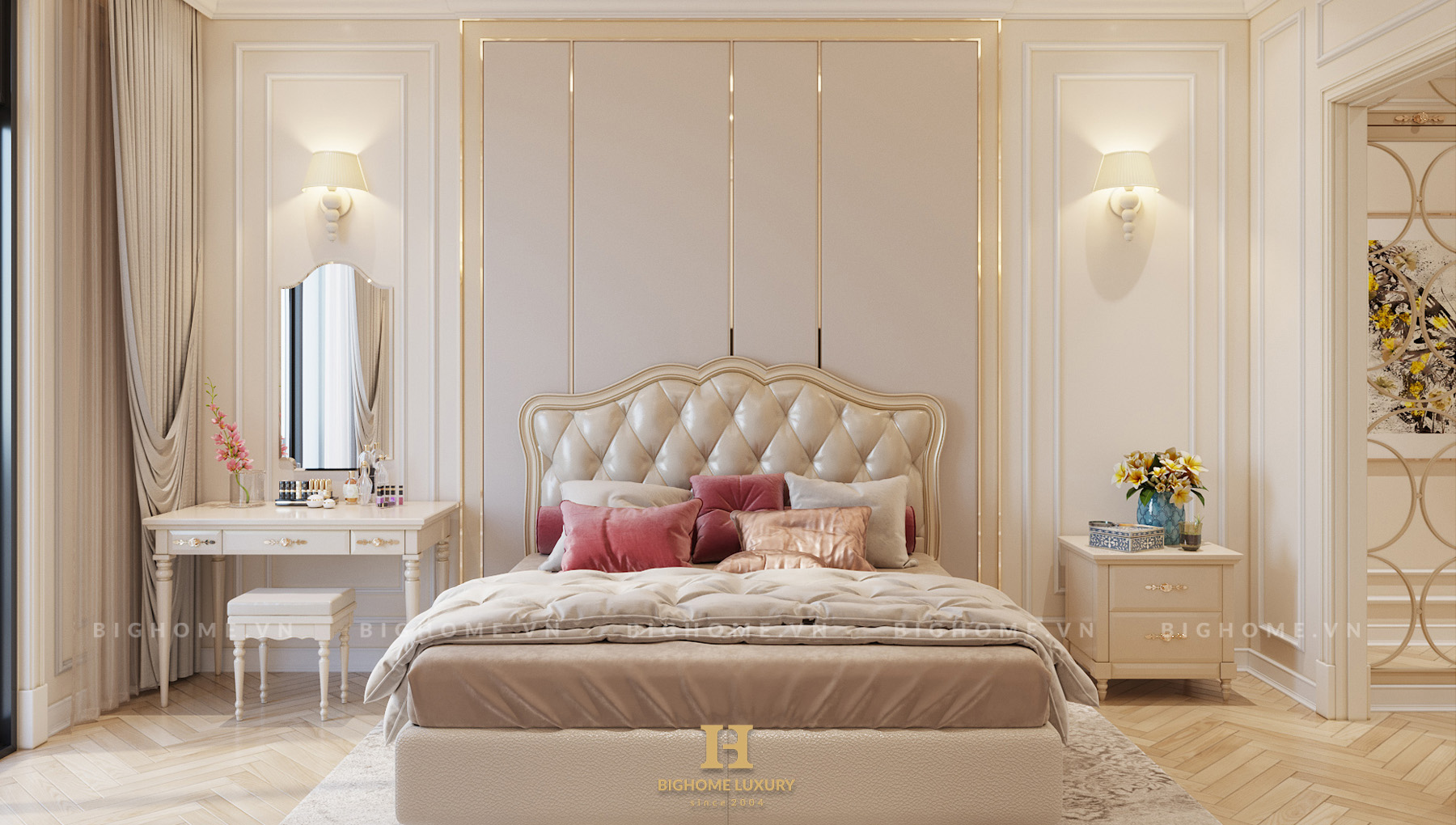 Phòng ngủ master phong cách Luxury chị lý 1