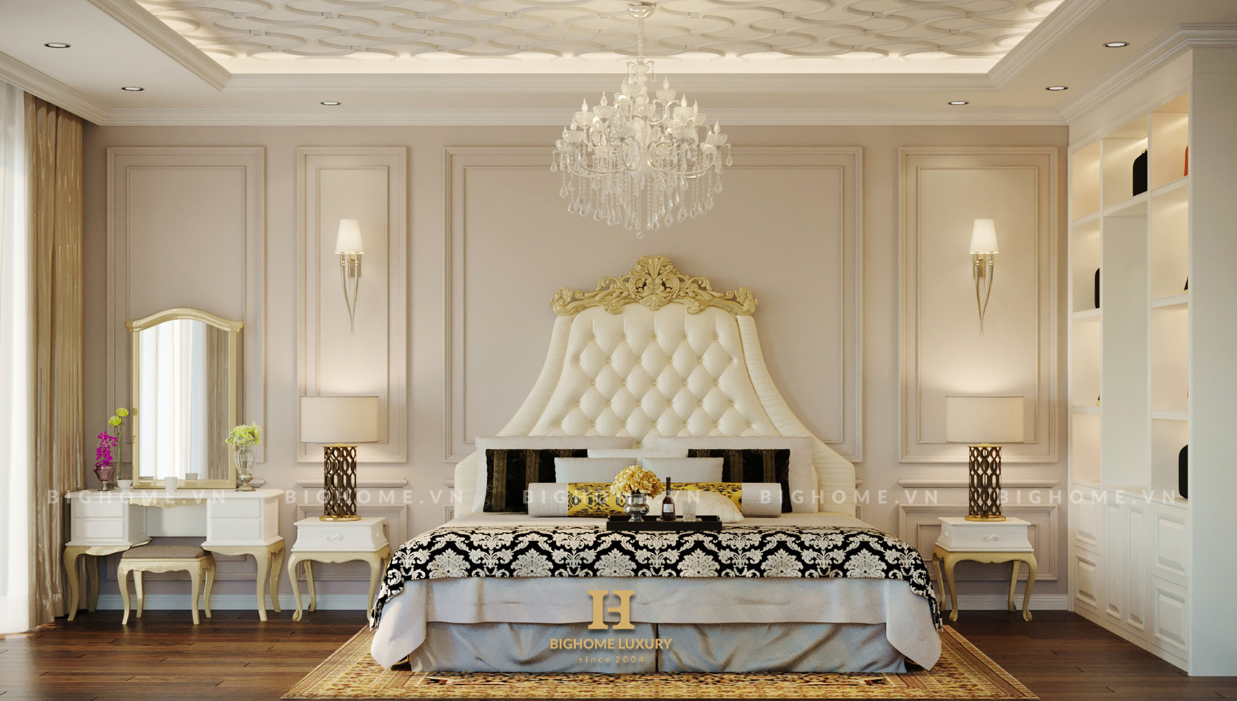 Thiết kế nội thất phong cách Luxury nhà Anh Hạnh