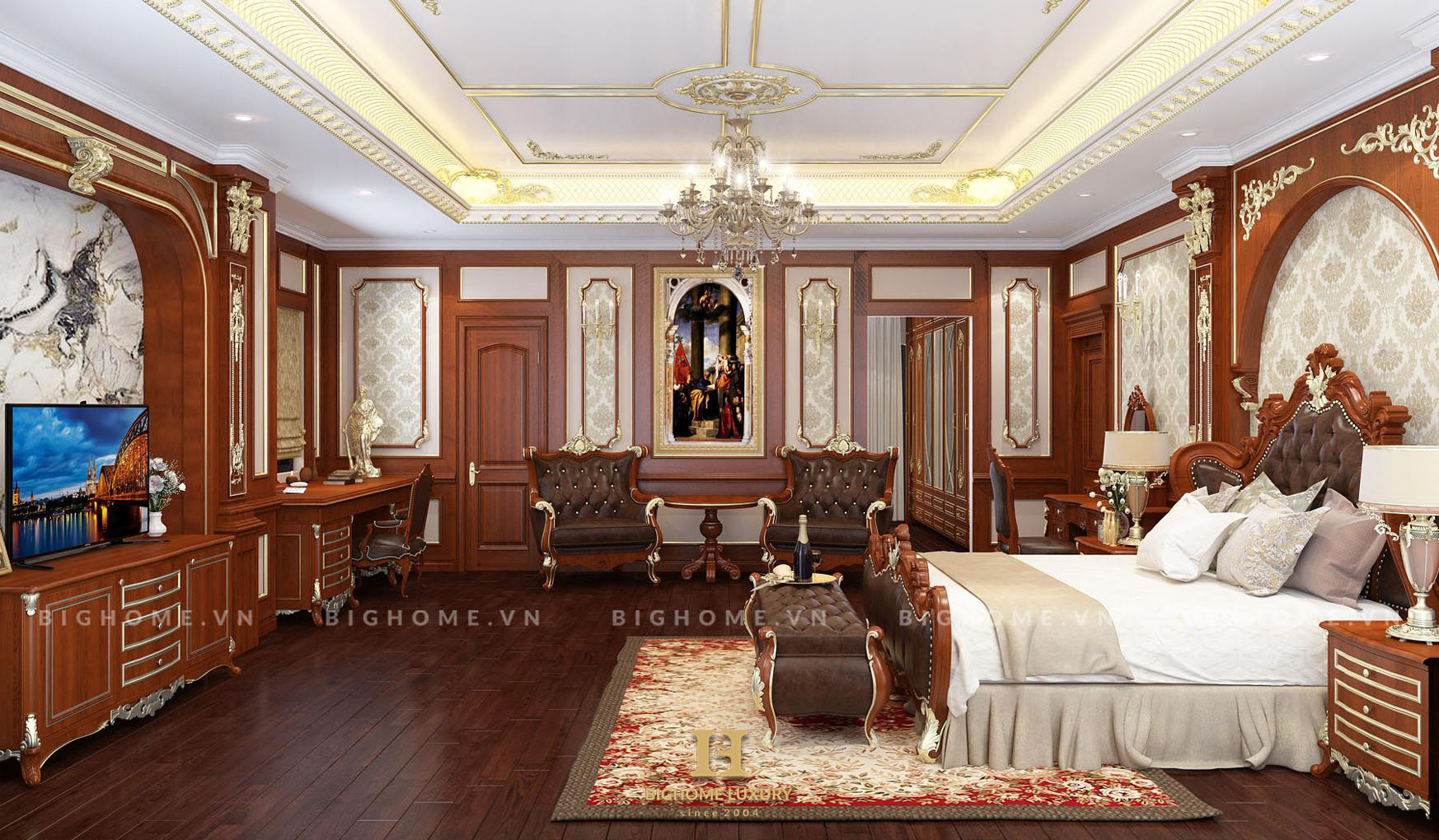 Thiết kế nội thất chuyên nghiệp biệt thự cổ điển nhà Anh Thanh