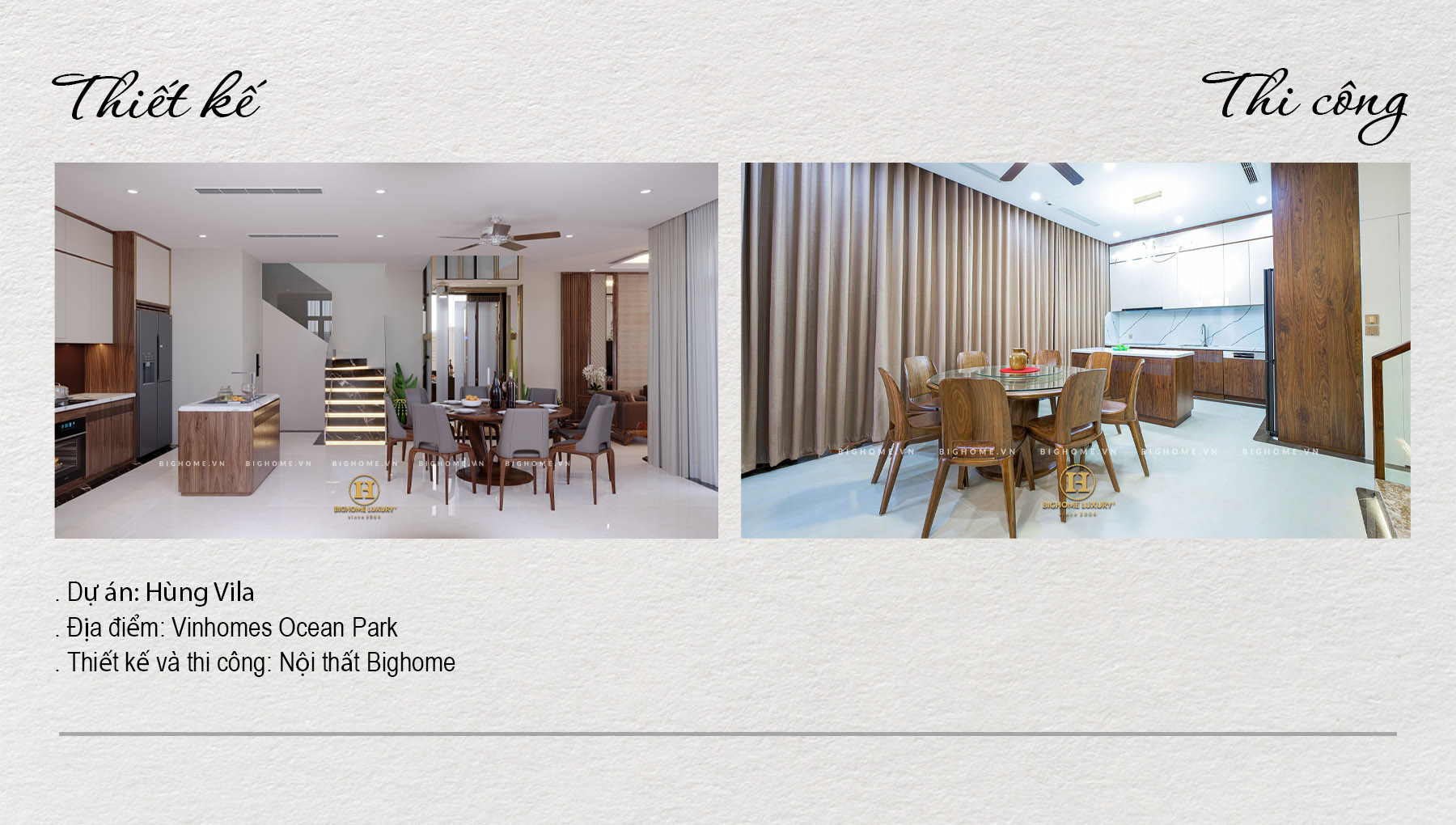 THI CÔNG NỘI THẤT BIỆT THỰ TỨ LẬP OCEAN PARK 2: Hoàn thiện đẹp hơn thiết kế 3D