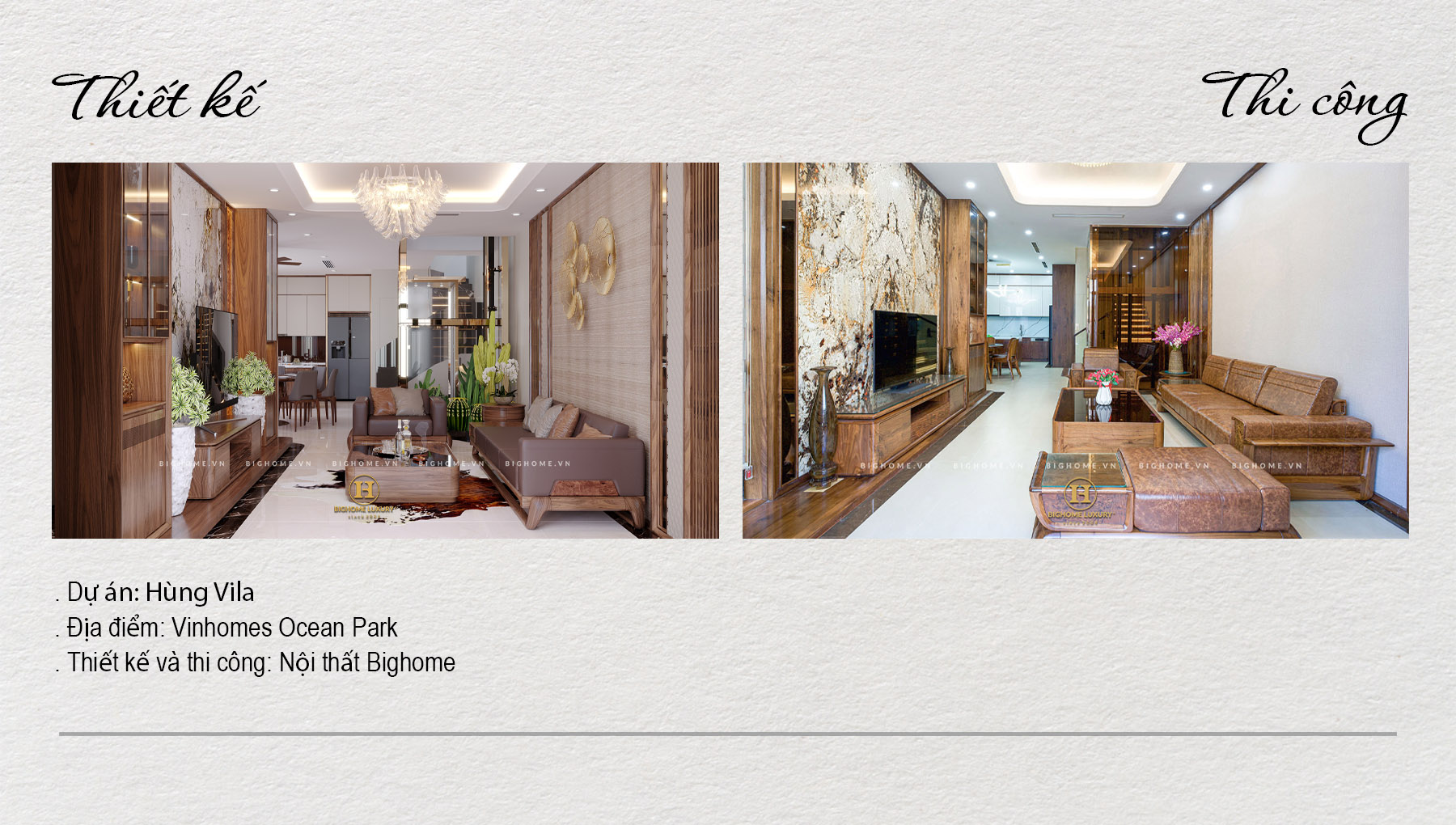 THI CÔNG NỘI THẤT BIỆT THỰ TỨ LẬP OCEAN PARK 2: Hoàn thiện đẹp hơn thiết kế 3D