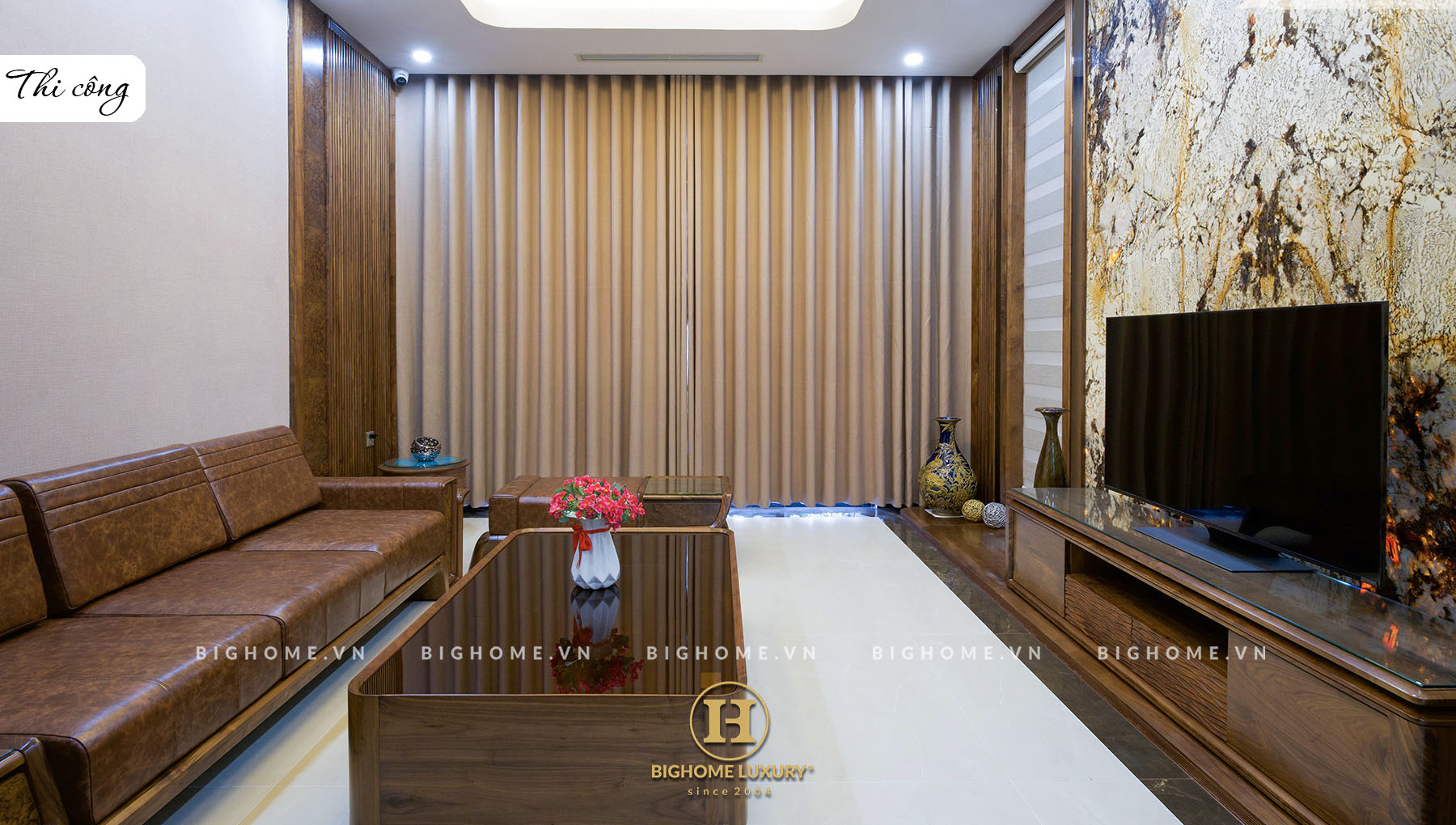 THI CÔNG NỘI THẤT BIỆT THỰ TỨ LẬP OCEAN PARK 2: Hoàn thiện đẹp hơn thiết kế 3D