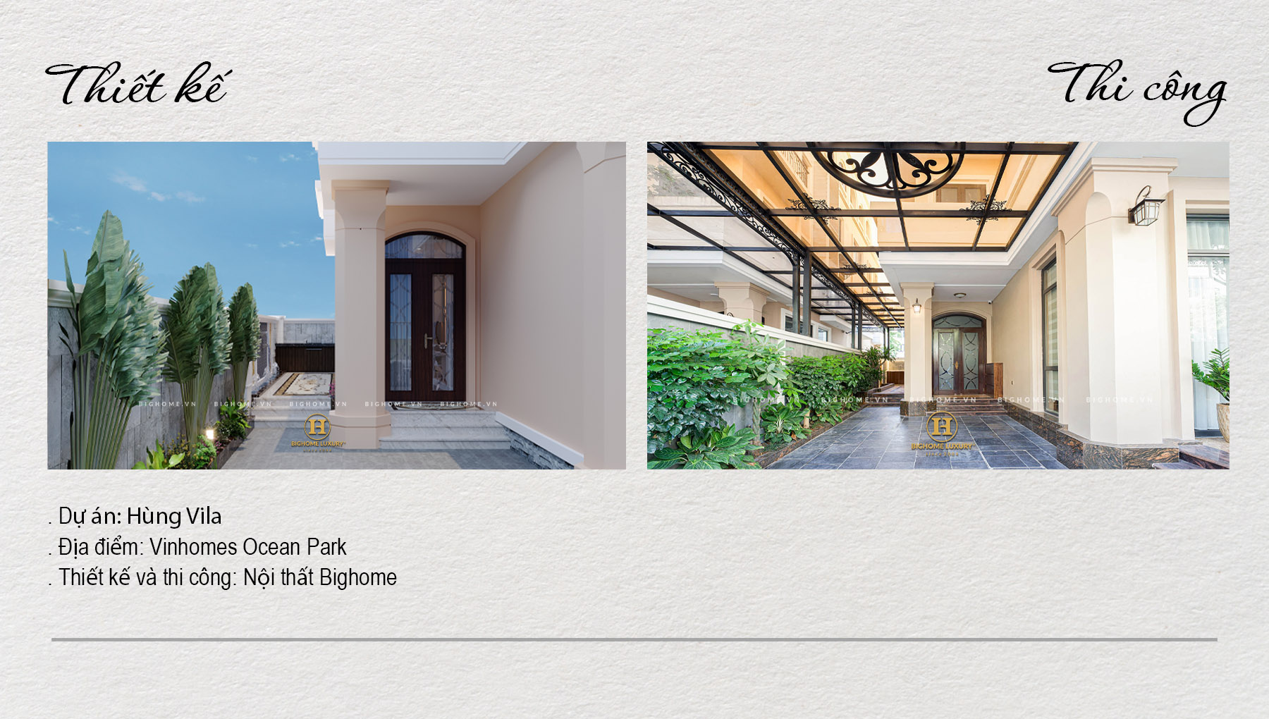 THI CÔNG NỘI THẤT BIỆT THỰ TỨ LẬP OCEAN PARK 2: Hoàn thiện đẹp hơn thiết kế 3D