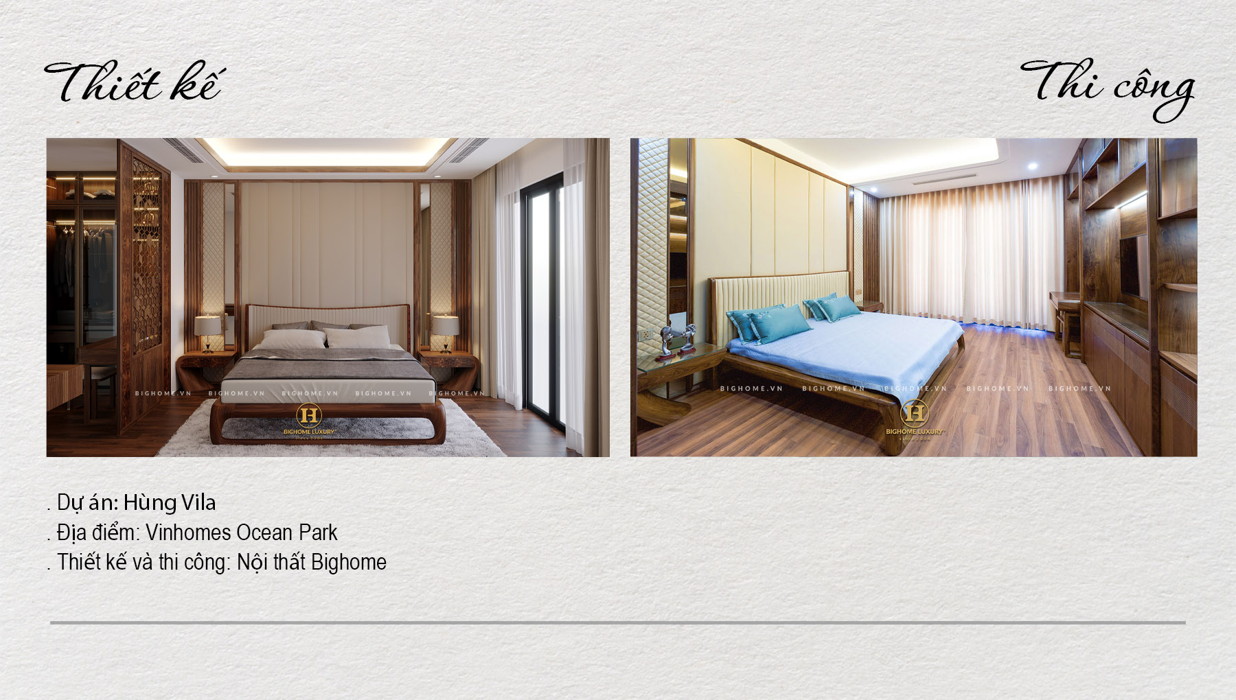 THI CÔNG NỘI THẤT BIỆT THỰ TỨ LẬP OCEAN PARK 2: Hoàn thiện đẹp hơn thiết kế 3D