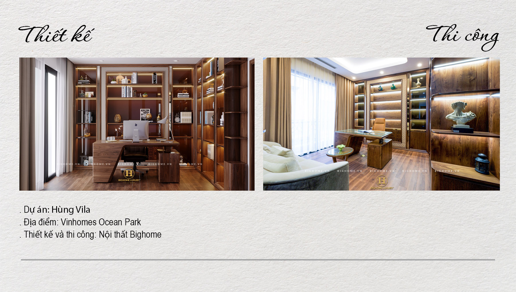 THI CÔNG NỘI THẤT BIỆT THỰ TỨ LẬP OCEAN PARK 2: Hoàn thiện đẹp hơn thiết kế 3D