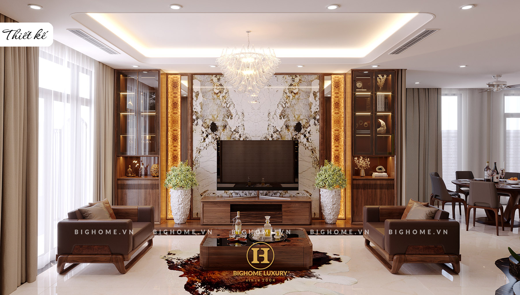 THI CÔNG NỘI THẤT BIỆT THỰ TỨ LẬP OCEAN PARK 2: Hoàn thiện đẹp hơn thiết kế 3D